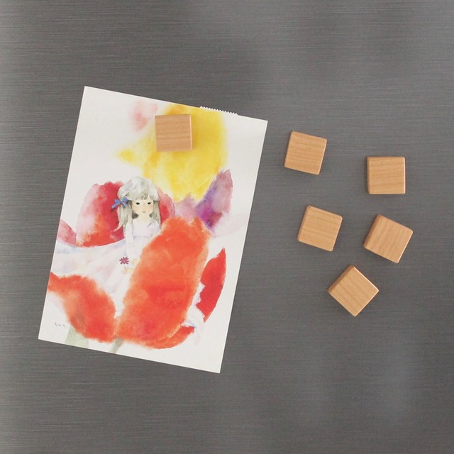 森のかけらマグネット 【山桜】木のマグネット 磁石 木製 おしゃれ インテリア 冷蔵庫 便利