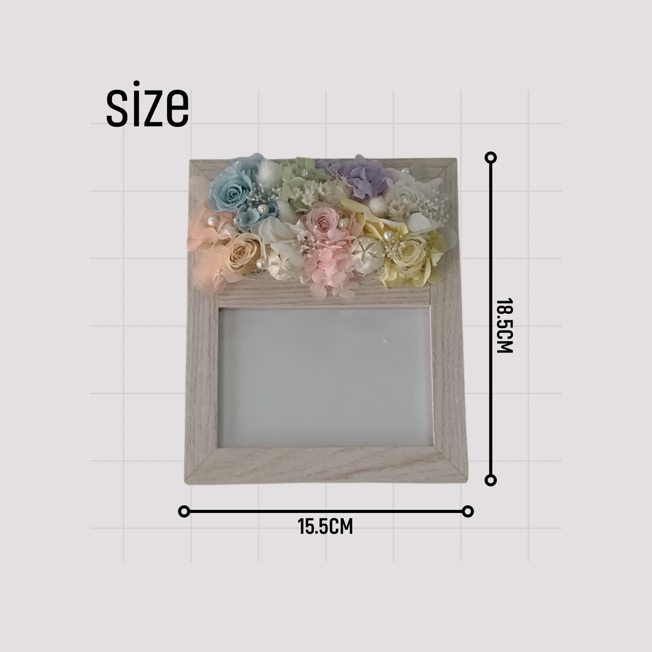 【御供】アレンジメントフォトフレーム〈プリザーブドフラワー〉・画像7