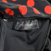 フラメンコ 衣装 prima boutique プリマブティック ドレス ワンピース ブラック系 ボランテ フリル 黒 赤 水玉 ドット かわいい 伸縮 ストレッチ 華やか ダンス衣装 イベント ステージ おしゃれ ドット柄 レッド系