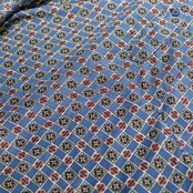 Retro pattern silk polo shirt