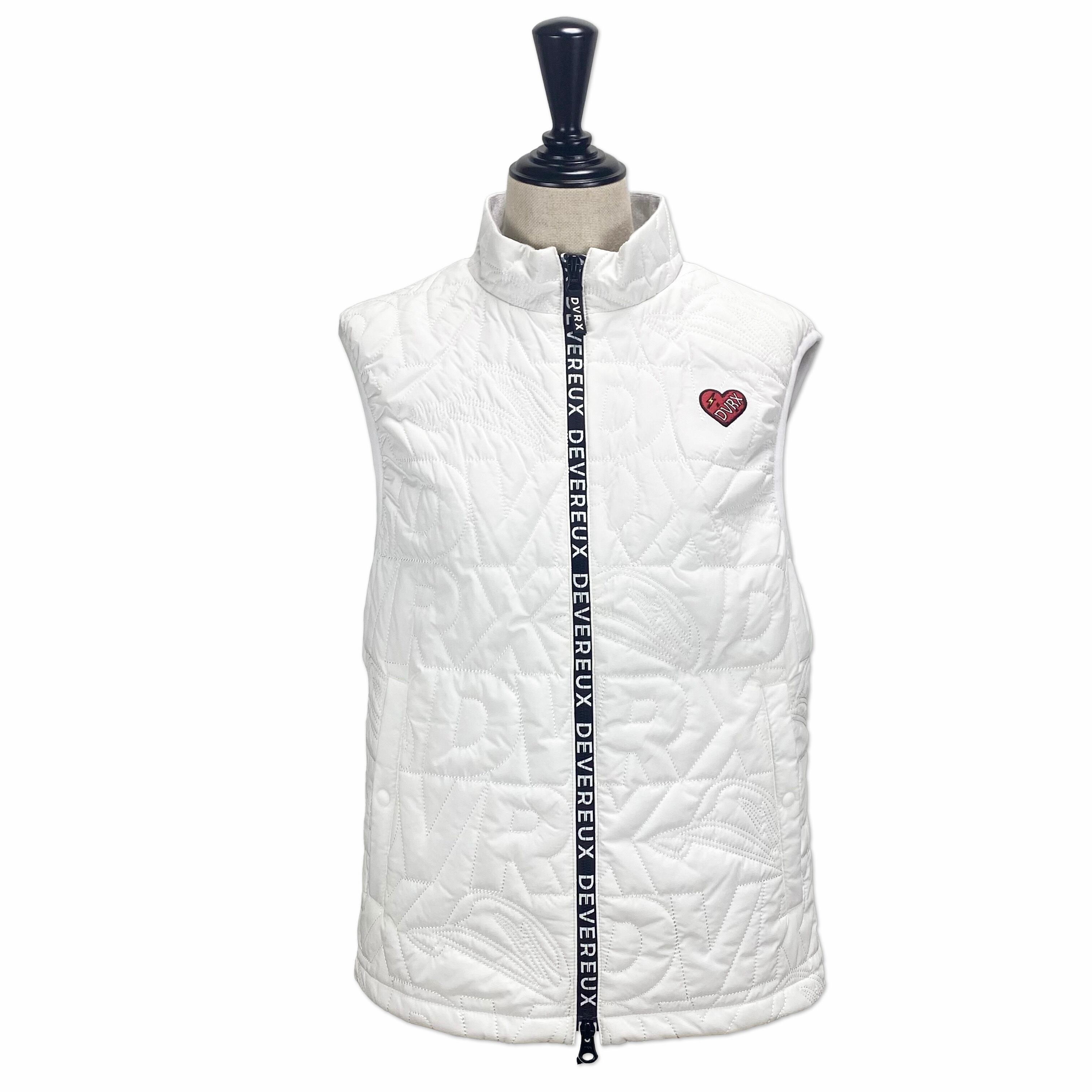 DEVEREUX GOLF】《WOMEN'S》WOMENS DVRX中綿キルトFull Zip Vest(WHITE
