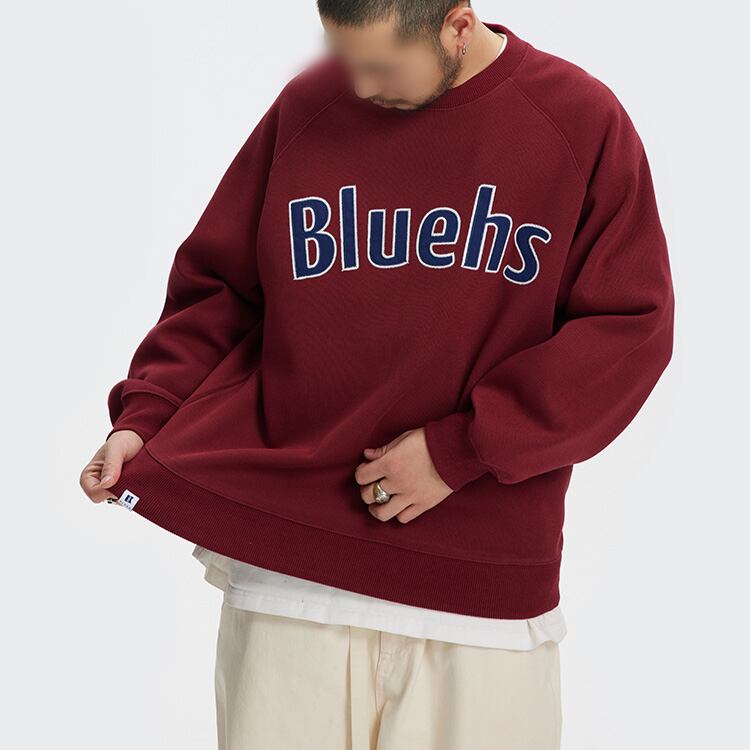 ★LETTER PRINT ROUND NECK SWEATER　　　A0409