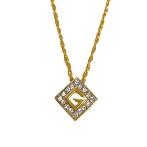 GIVENCHY ジバンシィ Gロゴネックレス ラインストーン ゴールド アクセサリー 8663-202210