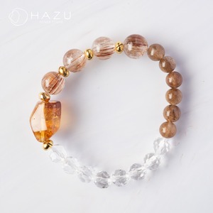 富と成功を呼ぶ黄金の輝き［ブロンズルチル／ブラウンルチル／シトリン／水晶］