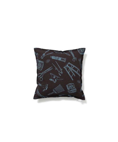 FILL THE BILL TOOL PATTERN CUSHION COVER (BROWN×SAX) S FILL THE BILL TOOL PATTERN CUSHION COVER (BROWN×SAX) S