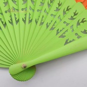 フラメンコ アバニコ 扇子 Abanico Espaol 小物 小道具 32cm グリーン系 黄緑 オレンジ系 ゴールド カラフル アイテム 練習 舞台 イベント ゴールド系 ケース付き ダンス 発表会 ステージ カラフルアイテム ダンス練習用 フラメンコ用品