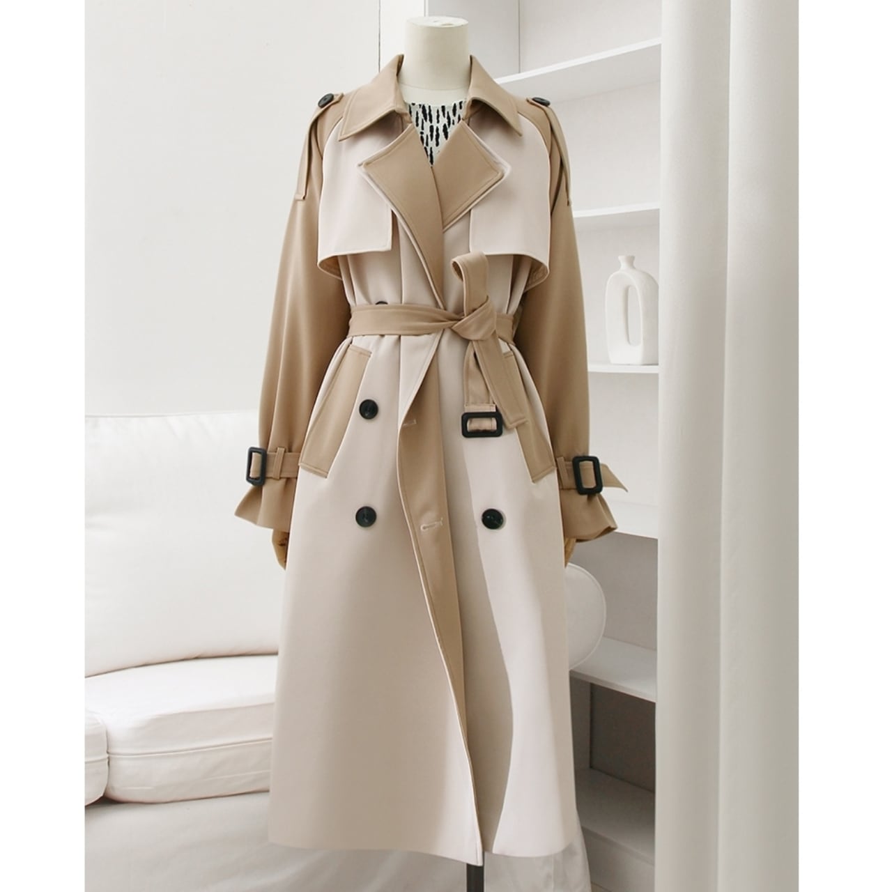 バイカラートレンチコート A623 | alliede バイカラートレンチコート A623 | alliede
