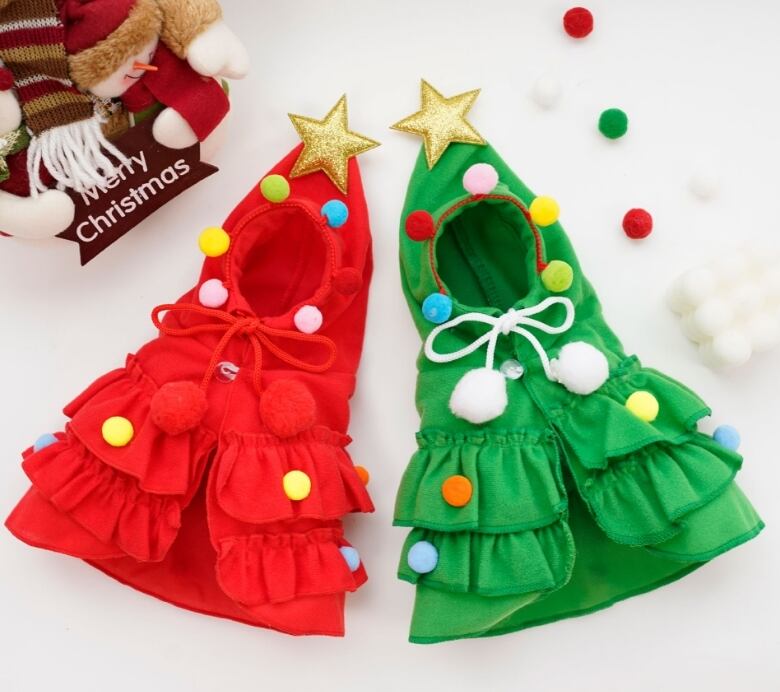 《即納》№2101798 クリスマスツリーポンチョ