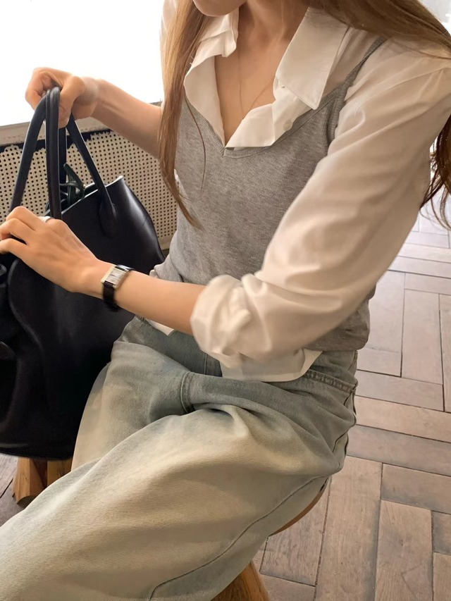 (予約) ounce /  Mini crop shirt 1color