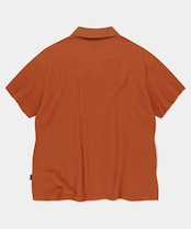 サマーケーブルニットハーフシャツ_ORANGE/SUMMER CABLE KNIT HALF SHIRT_Orange
