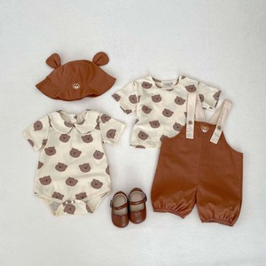 BABY　夏新作　熊さん　可愛い　ロンパース