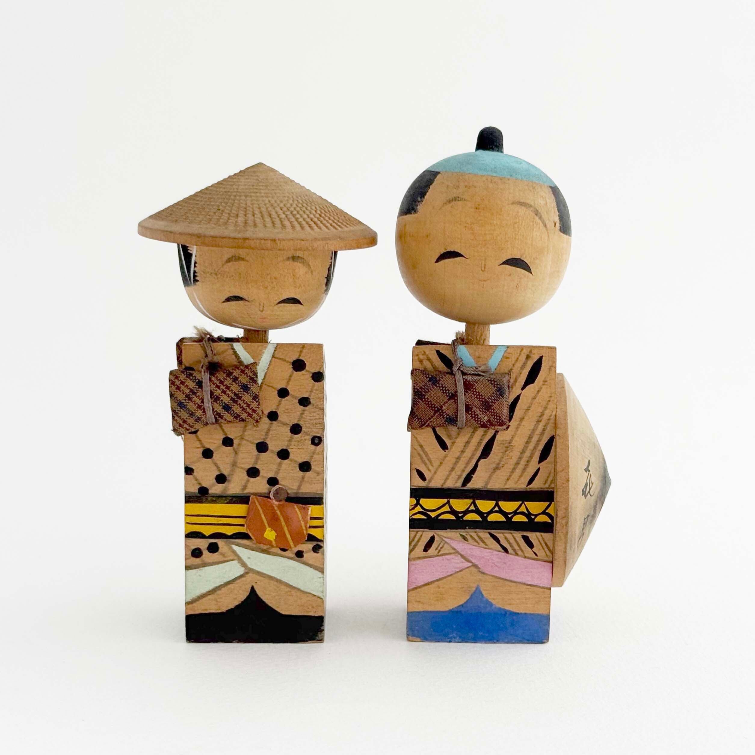 弥次喜多こけし（2体ペア）