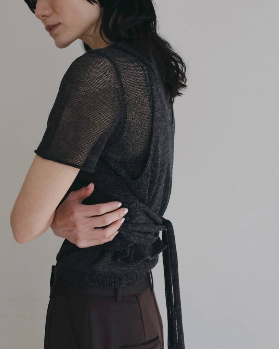 anuke(アンヌーク) Wrapcami Layered Knit | サウスオレンジ｜メンズ