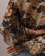 Chloe / Sheer Frilled Blouse