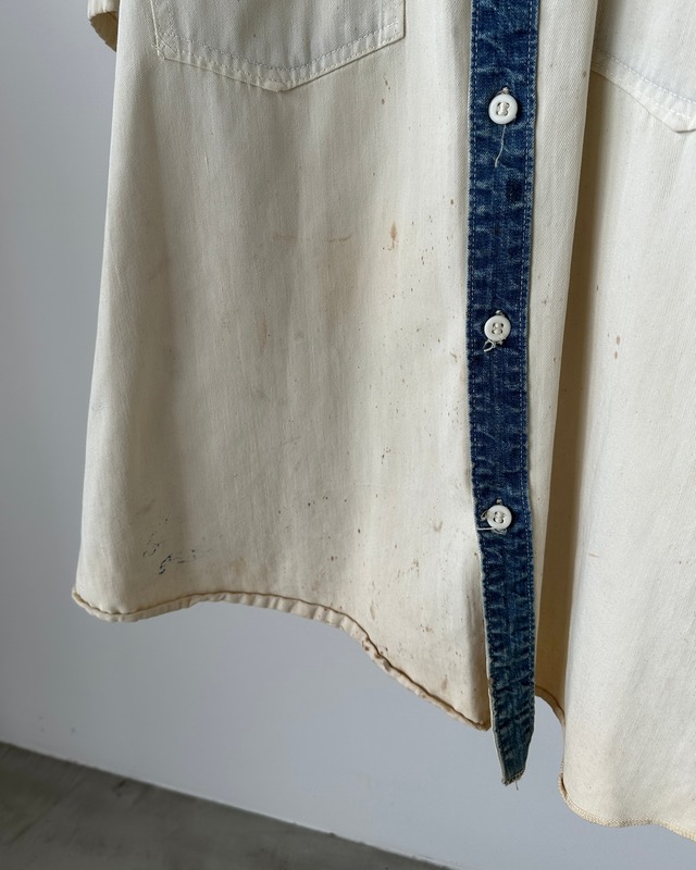 -Costume Rentals Corp.- Vintage 70-80s Stenciled Prisoner Work Shirt