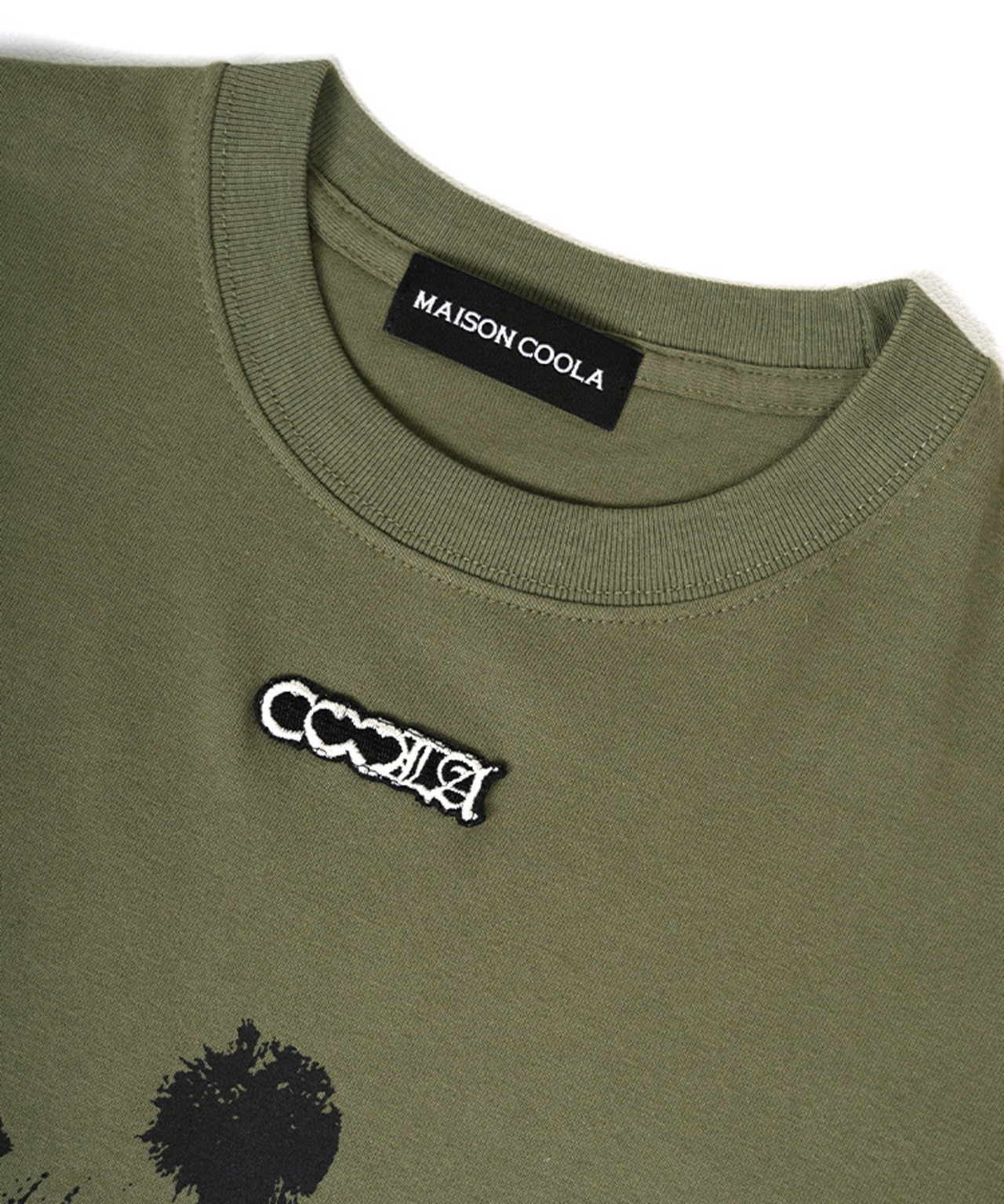 COOLAブルドッグプリントベーシックTシャツ (KHAKI)　CQ-49004