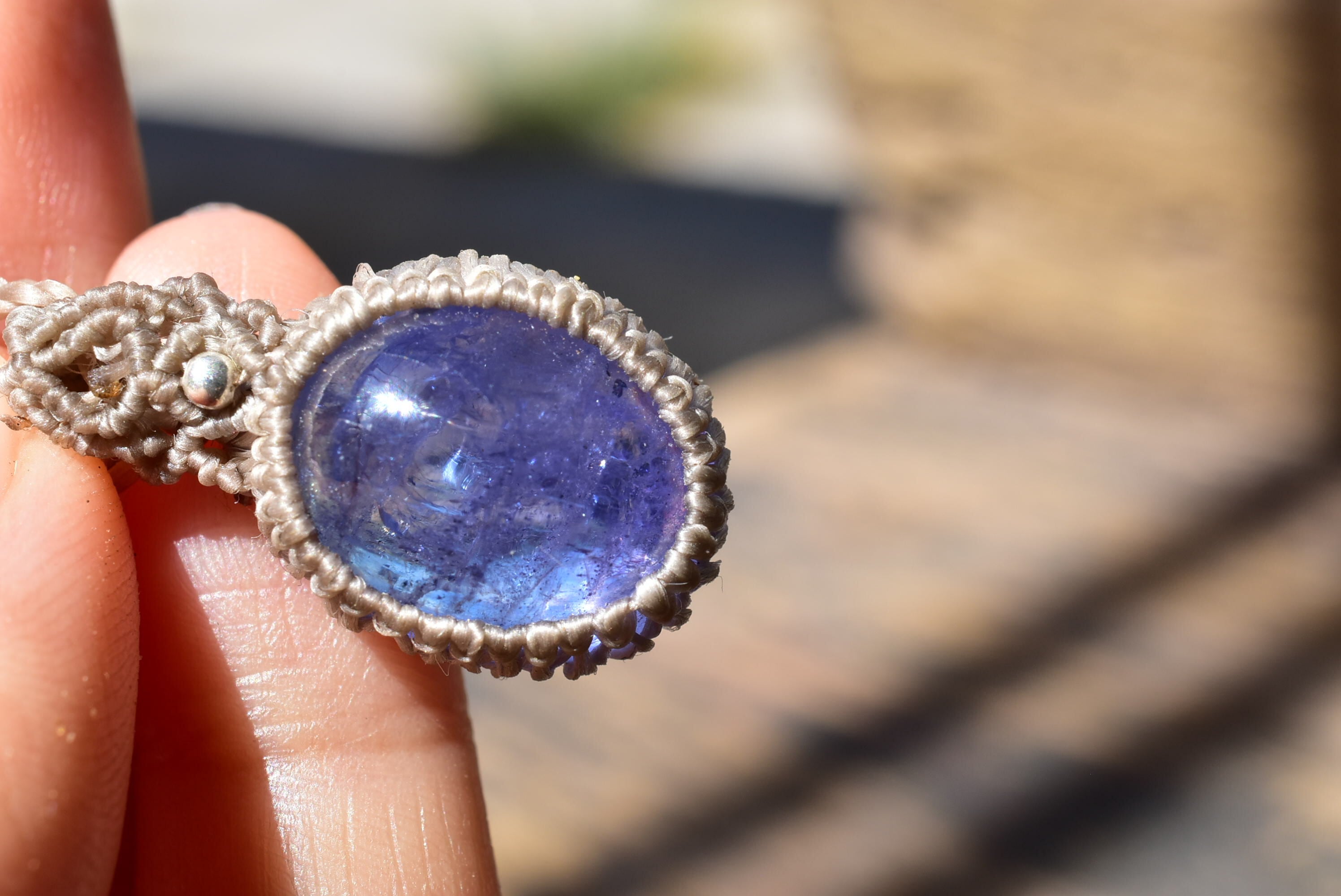 タンザナイト マクラメペンダント tanza004