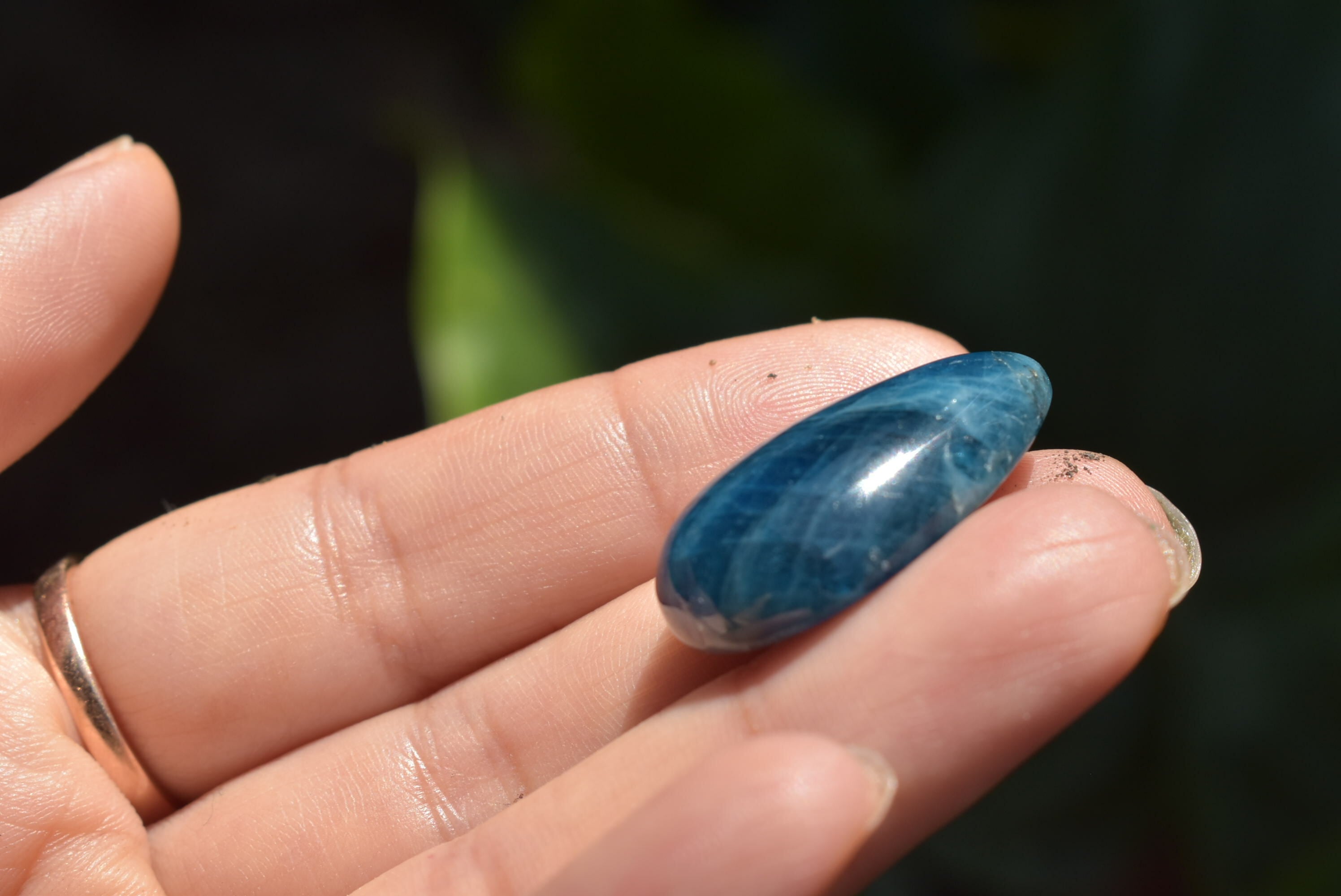 キャッツアイ☆ブルーアパタイト ルース apa002 | Funky garuda Stone