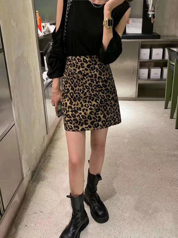 レオパードミニタイトスカート