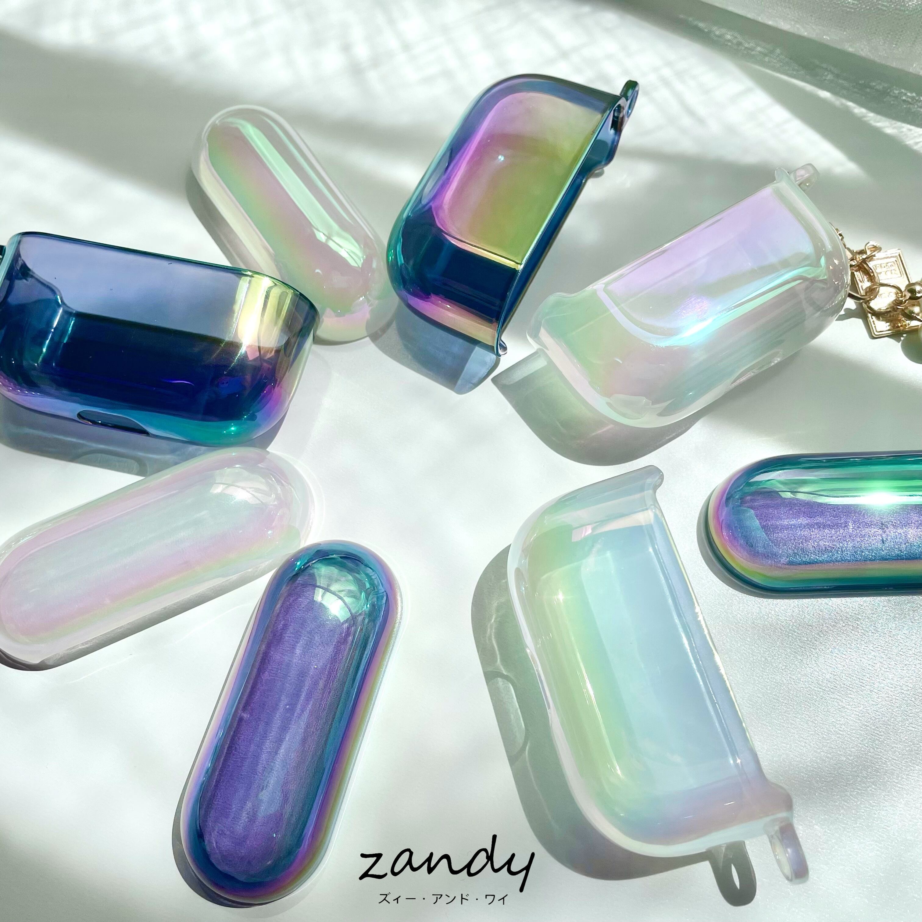 AirPods Pro/ AirPods 第1/2世代 ケース カバー オーロラカラーケース