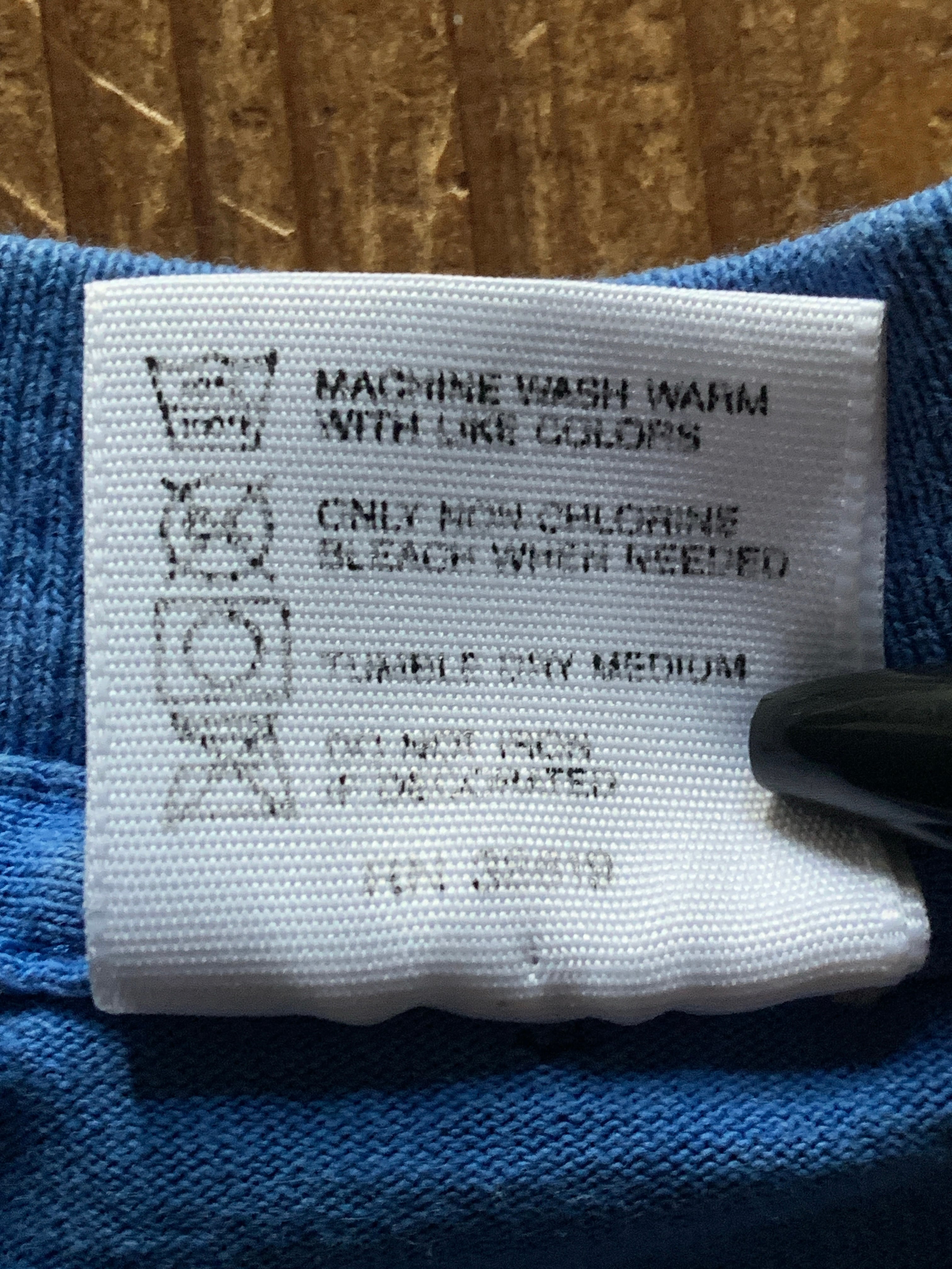 90's anvil ''TRIUMPH'' プリントTシャツ ブルー  表記(L) USA製