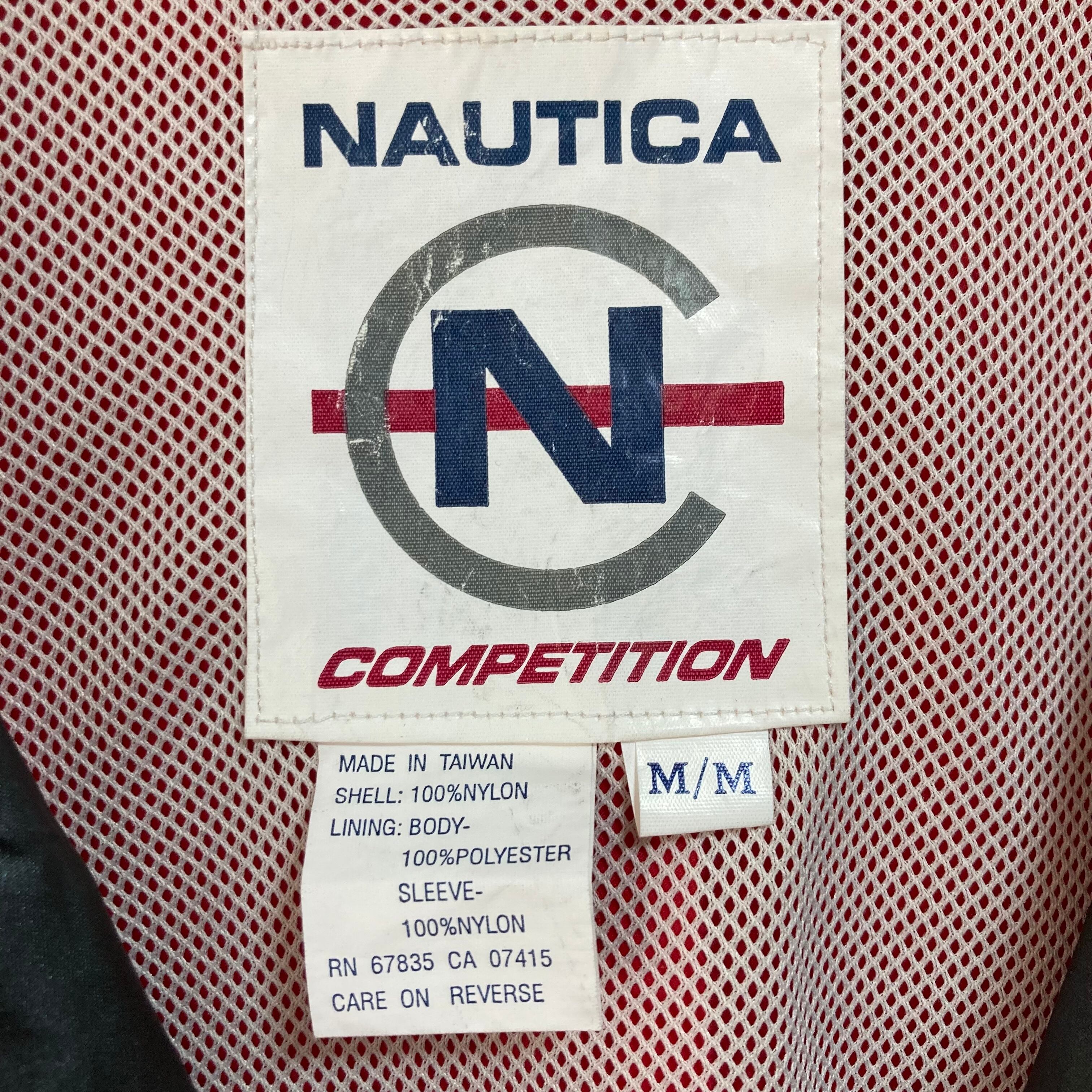 【NAUTICA】 Nylon Jacket L相当 “COMPETITION” ノーティカ コンペティション 切替 ナイロンジャケット 刺繍ロゴ  胸ロゴ バックロゴ アウター アメリカ USA 古着