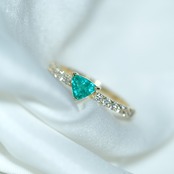 パライバトルマリン ブラジル産 リング 0.323ct D0.37ct k18
