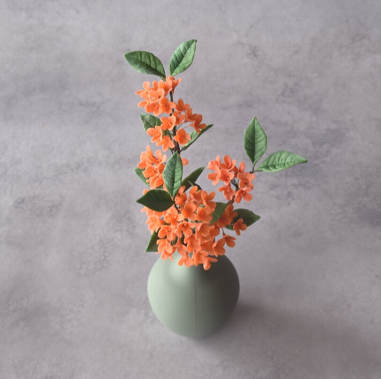 ◇金木犀（キンモクセイ）秋の花 クレイフラワー｜枯れない花の