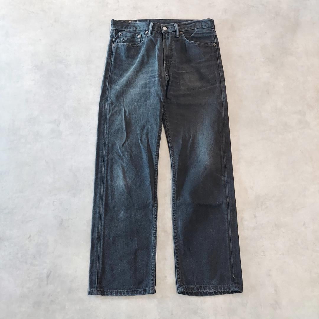 リーバイス505 Levis W32 ブラックデニム 黒 古着 ヒゲ 16185
