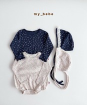韓国子供服 / Mybebe / フラワーカラースーツ(ボンネット付き) / ベビー *S(6ヵ月)~Ⅿ(12ヵ月)*