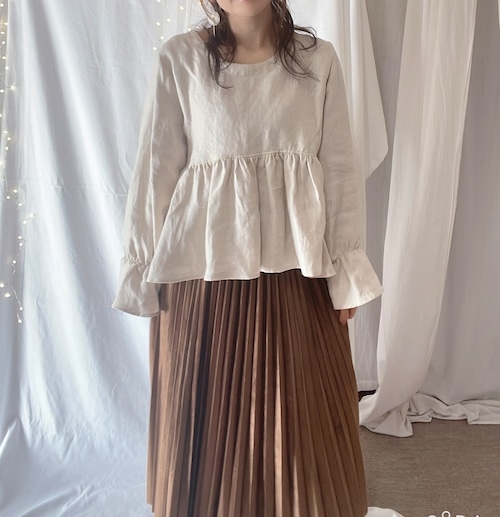 linen100% キャンディプルオーバー↟handmade