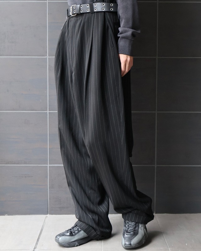 wide stripe double slacks