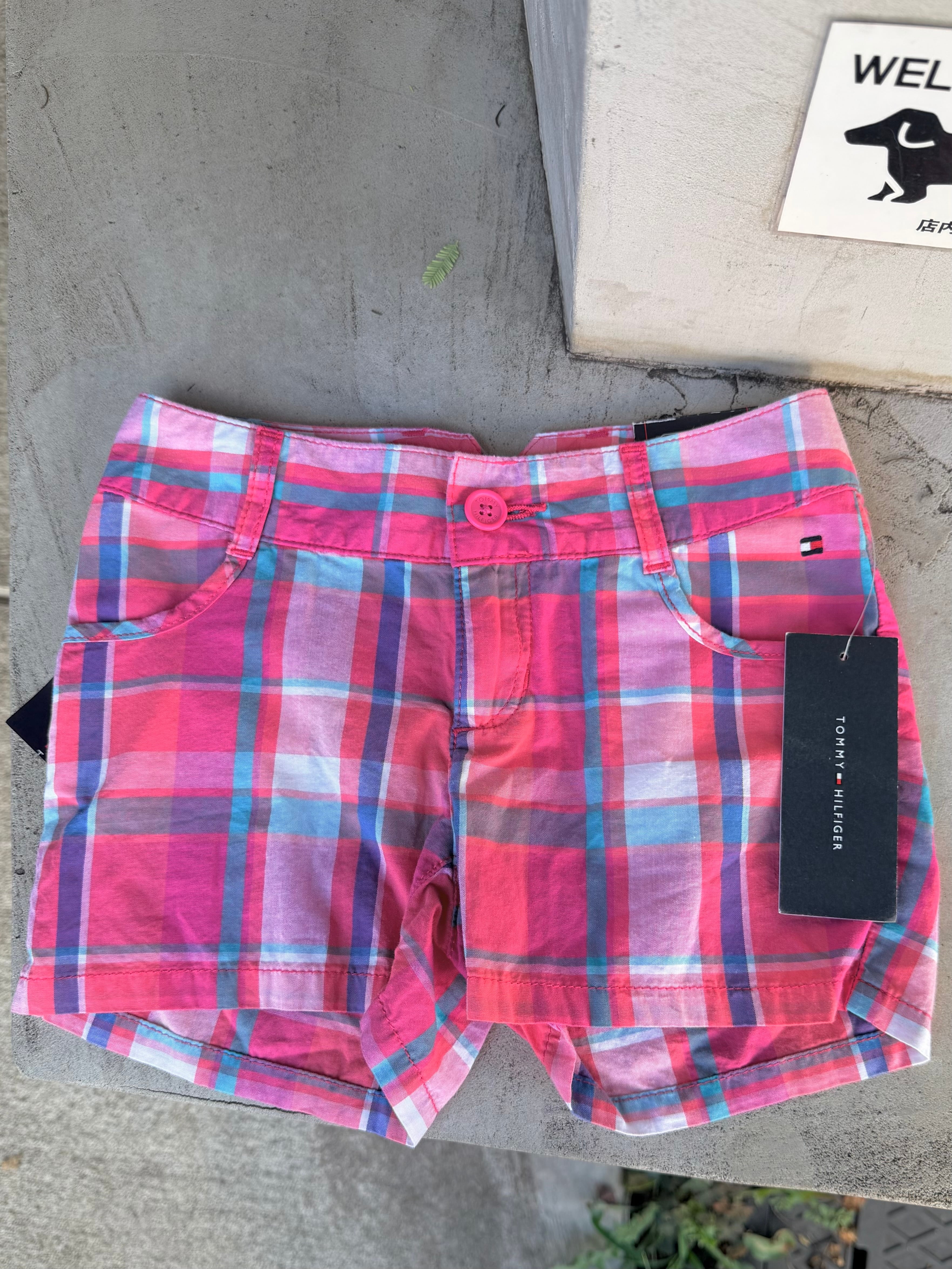 (KD688)TOMMY HILFIGER Madras check shorts