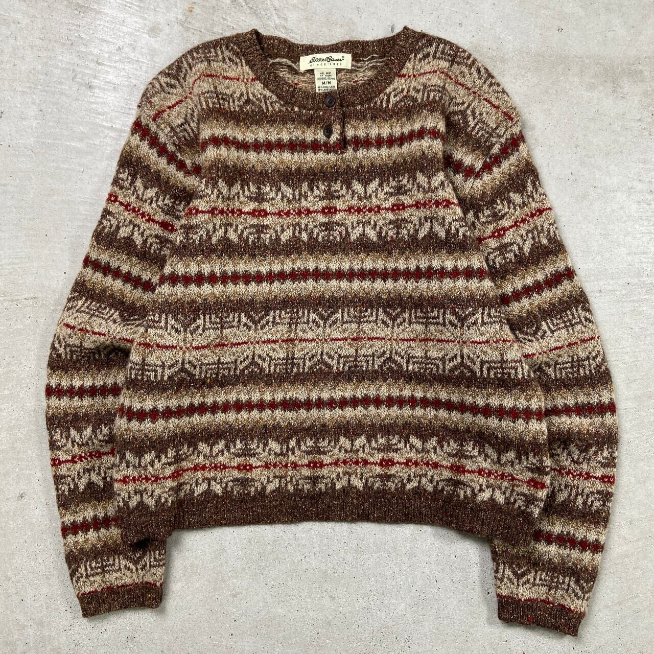 90年代 Eddie Bauer エディーバウアー ウールニットセーター 