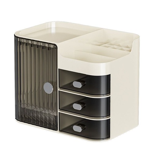 化粧品 コスメ アクセサリー 収納ボックス 引き出し式 卓上 収納 キャビネット 化粧台  雑貨 ボックス 白 黒 クリア ジュエリー 宝石箱 小物入れ シンプル