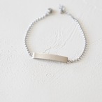 ワイドプレート ボールチェーン ブレスレット シルバー サージカルステンレス SUS304