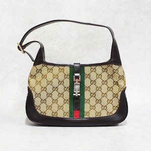 GUCCI グッチ 0013735 GG柄 ジャッキー ワンショルダー　キャンバス　レザー