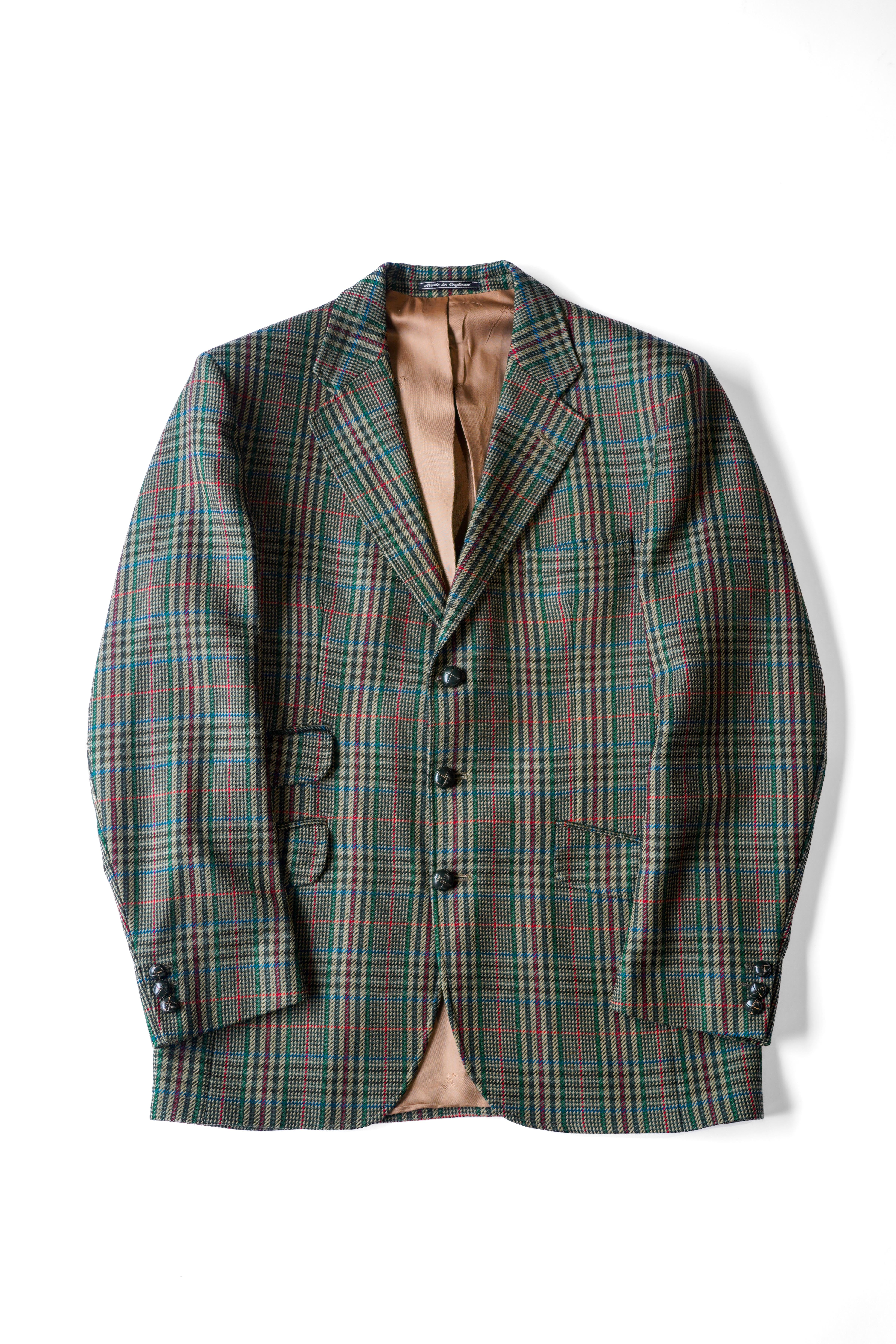 80's “AUSTIN REED” British Check Tailored 3B Jacket