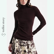 【2color】冬の息をすくうタートルニットの余白譜 《B0059》