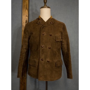 【1940s】"Swedish Vintage" "FilipS" Goatskin Suede Double Breasted Jacket