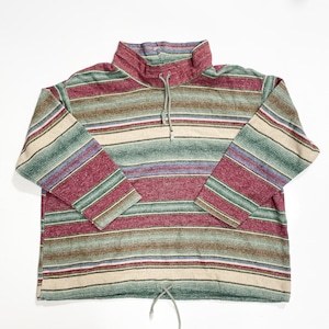 Vintage Native Color Striped Pattern Top Made In USA