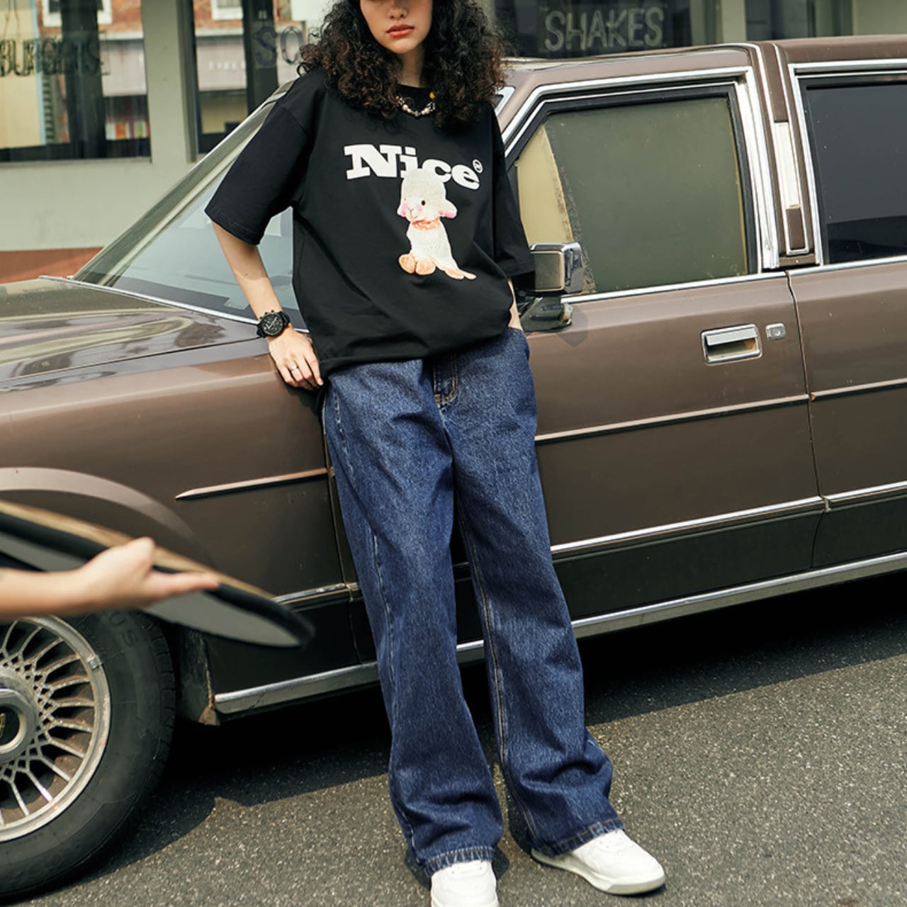 レトロウォッシュワイドデニムパンツ / Retro Wash Wide Denim Pants