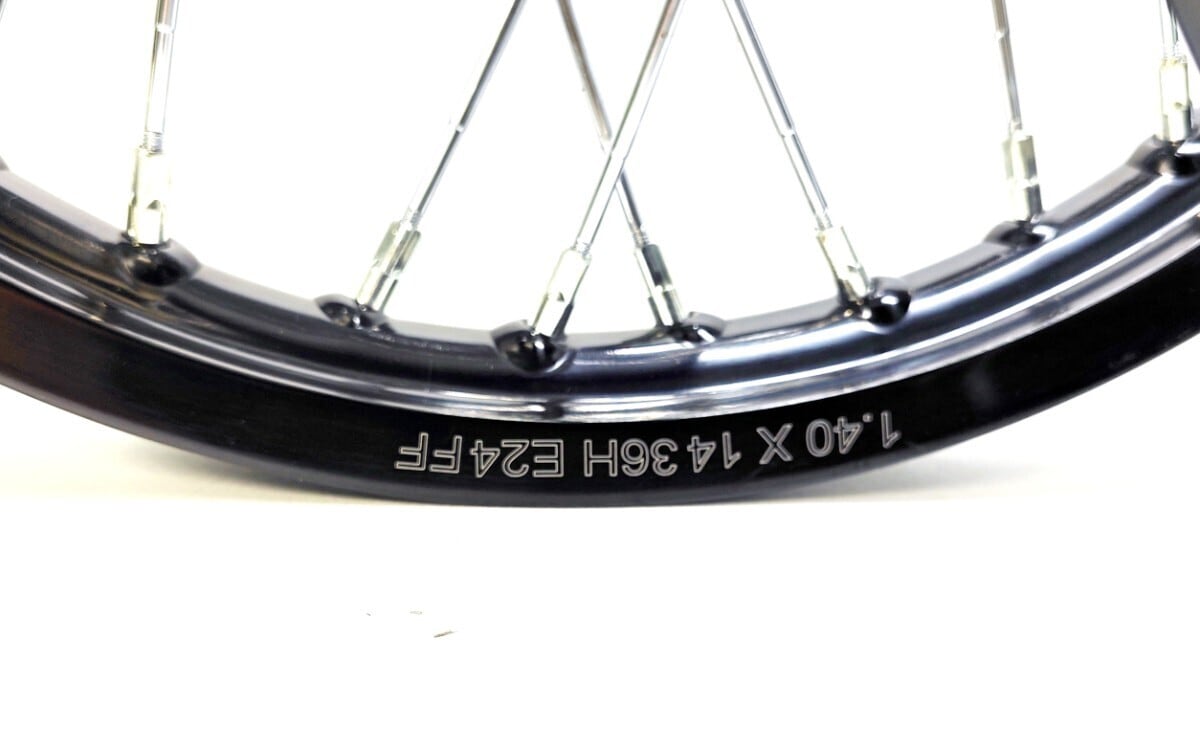 ksrpro、ksr110用林道オフ用アルミスポークホイール F1.4Jx14インチ