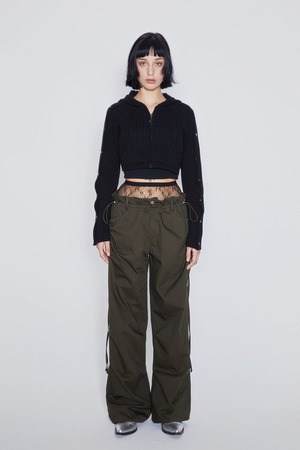 [AFTERHOURS] STRING PARACHUTE PANTS (KHAKI BROWN)