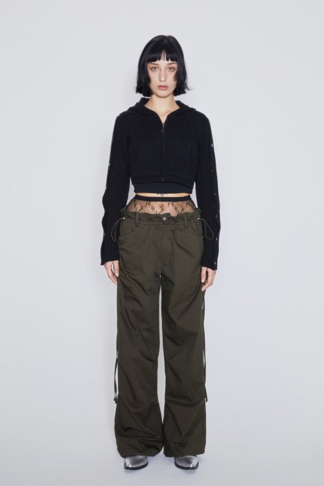 [AFTERHOURS] STRING PARACHUTE PANTS (KHAKI BROWN)