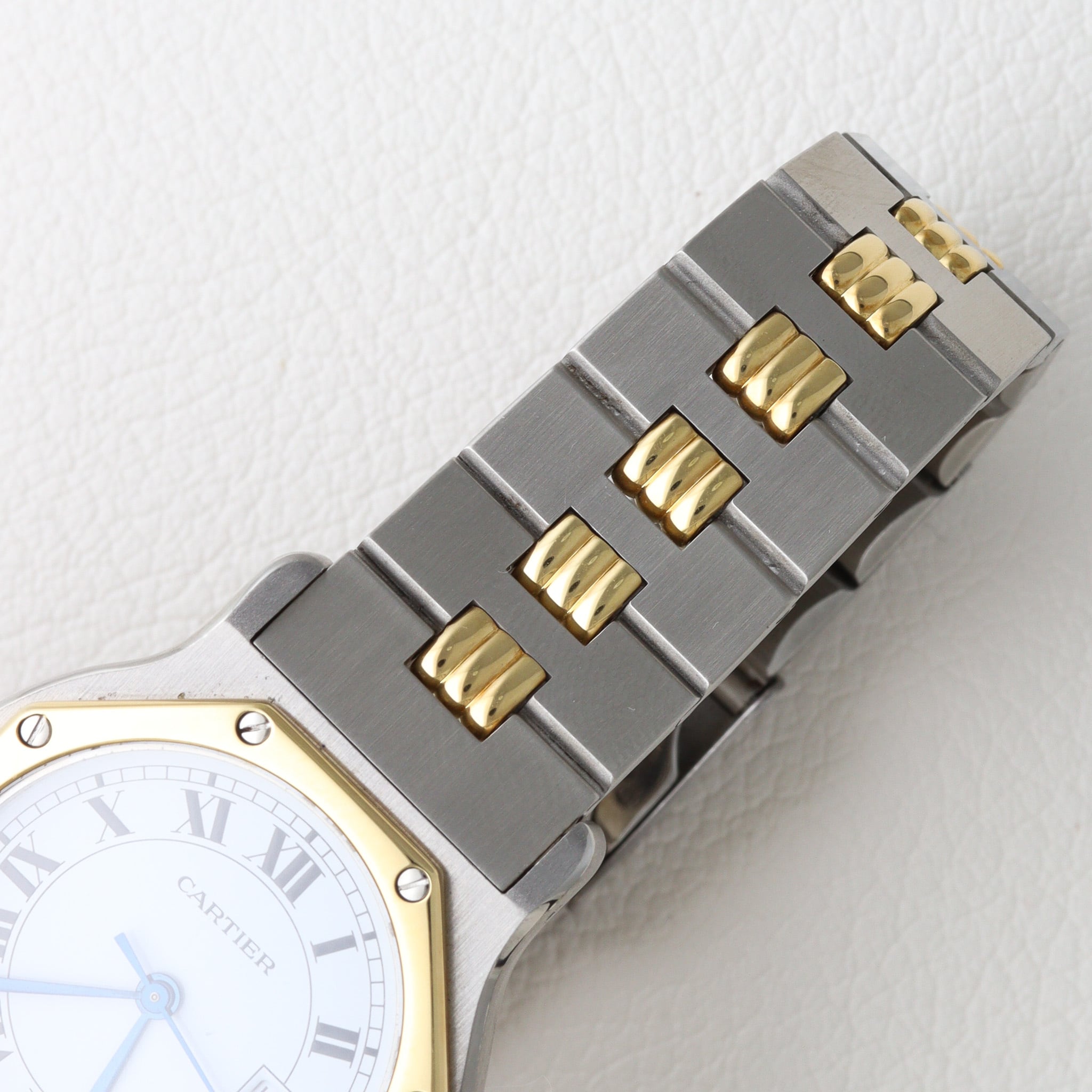 カルティエ　Cartier サントスオクタゴン　ラウンド コマ カルティエ Cartier｜サントスオクタゴン LM｜自動巻き・1980年代製