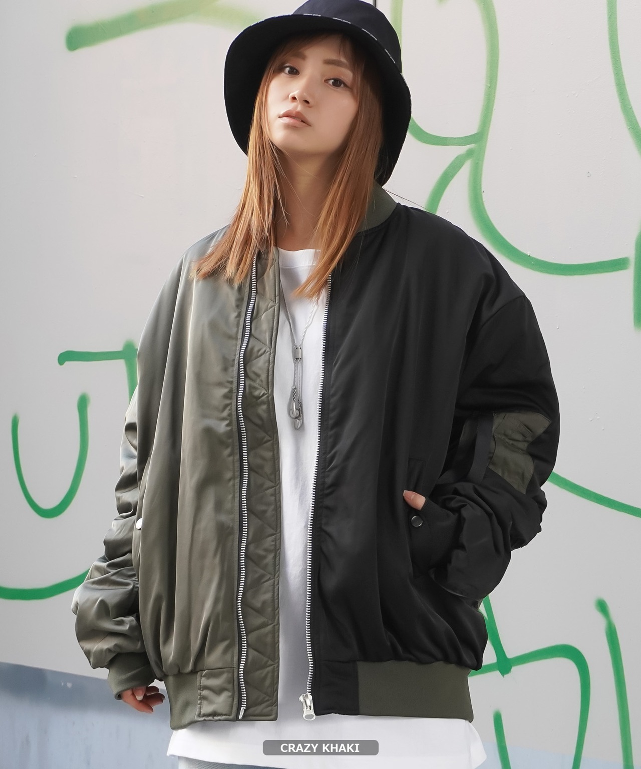 ◆ワイドシルエット パティング MA-1◆sa-60463a