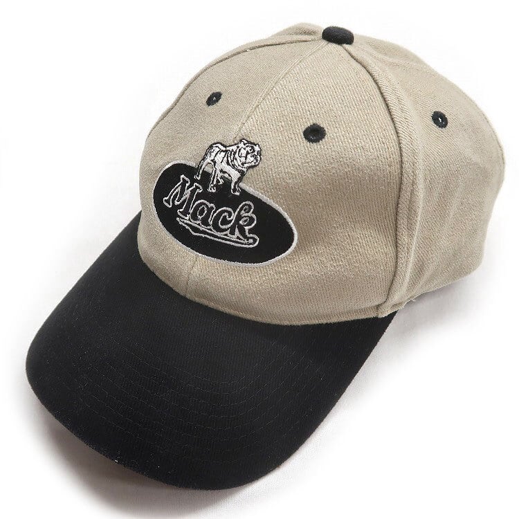 古着 NISSUN CAP 刺繍 MACK TRUCKS キャップ ツートン ベージュ