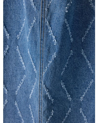 【YENN】LASER CUT DENIM SK