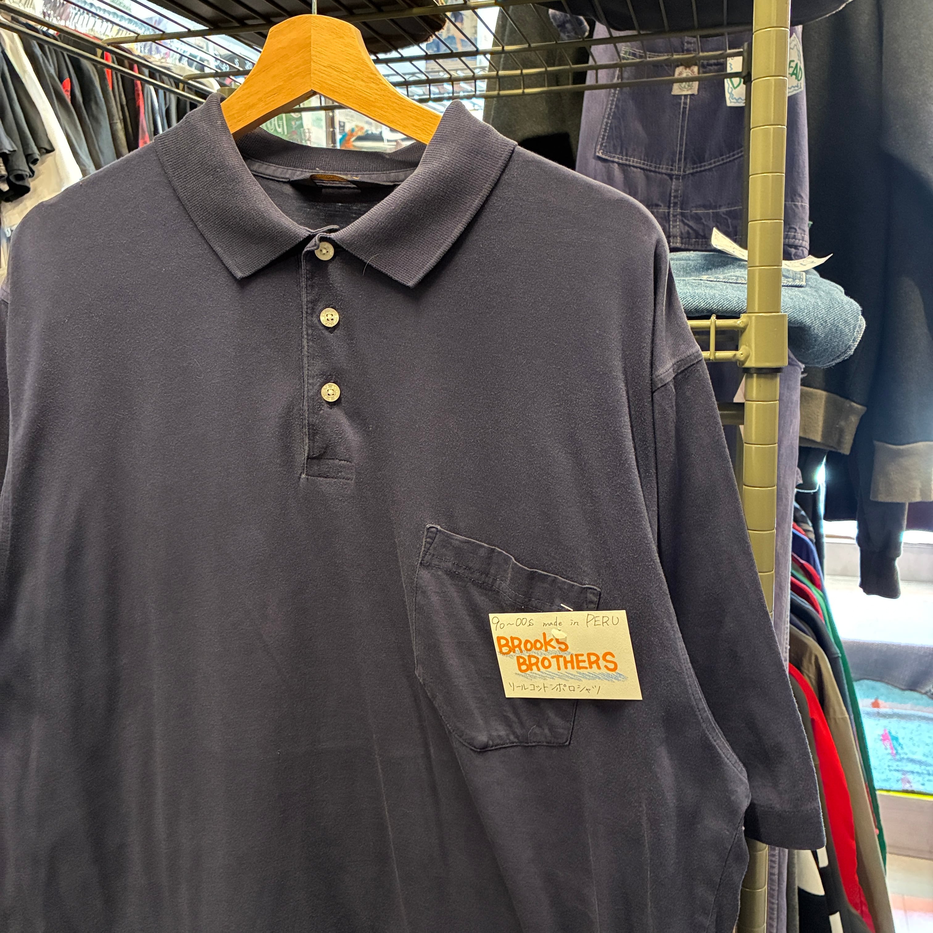 90~00s Made in PERU BROOKS BROTHERS リールコットンポロシャツ AKB